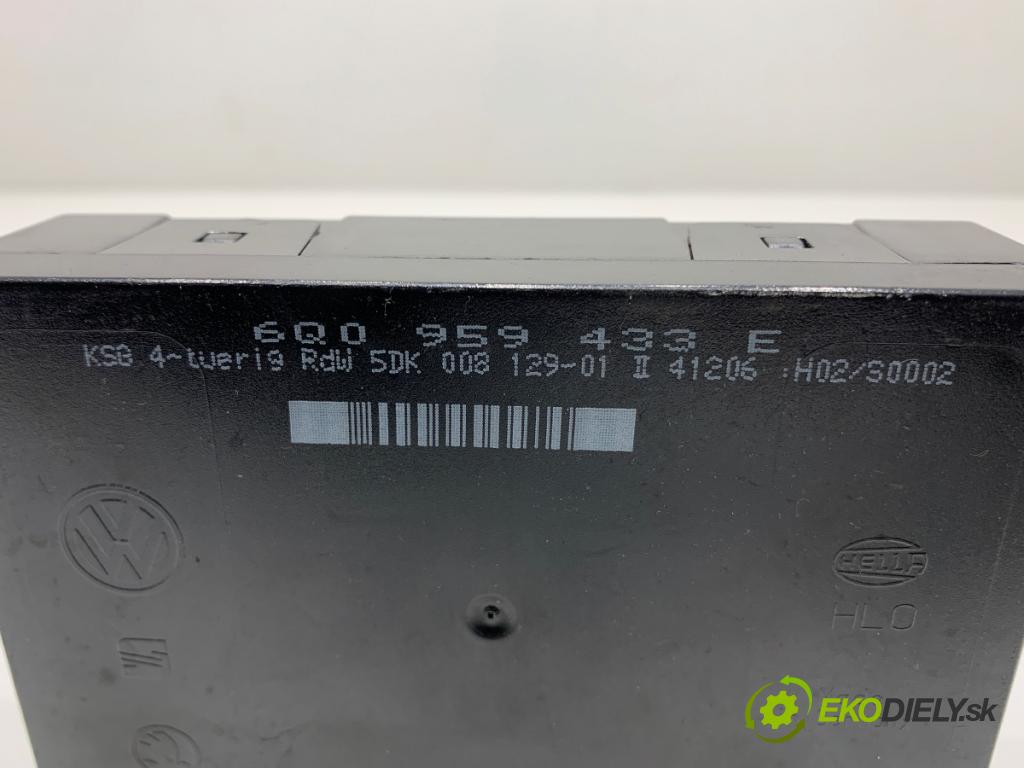 VW POLO IV 9N liftback 2006 55 kW 1.4 16V 1390 Modul komfortu 6Q0959433E (Modul komfortu)