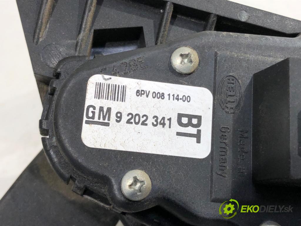 OPEL ZAFIRA B nadwozie wielkoprzestrzenne (MPV) 2006 103 kW 1.8 (M75) 1796 Potenciometer plynu 9202341 (Potenciometer plynového pedálu)