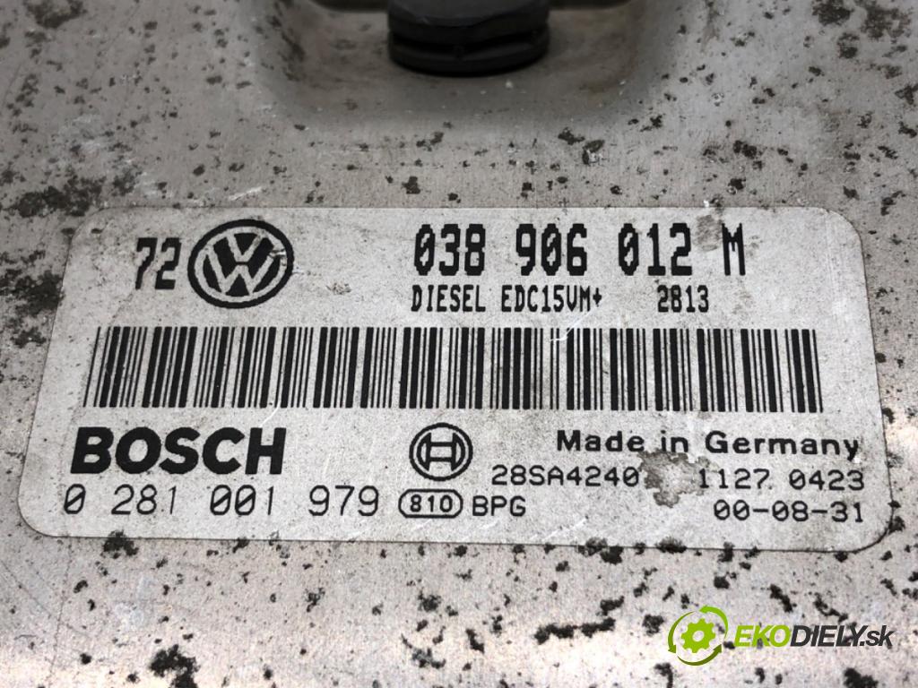VW GOLF IV liftback 2000 66 kW 1.9 TDI 1896 riadiaca jednotka Motor 038906012M (Riadiaca jednotka)