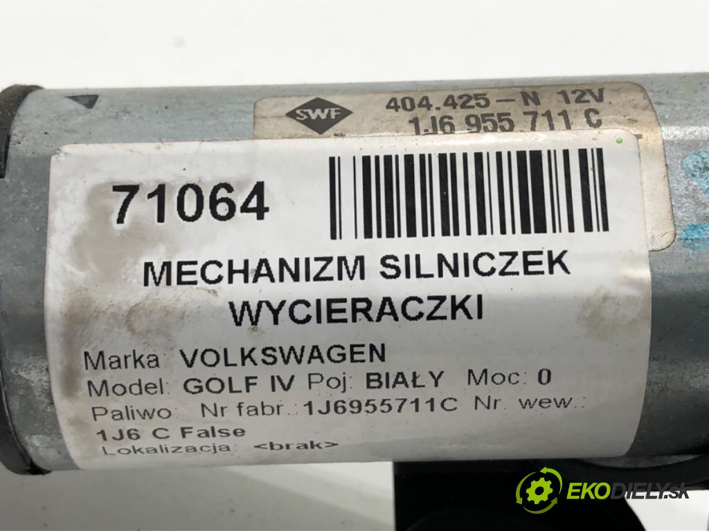 VW GOLF IV liftback 2000 66 kW 1.9 TDI 1896 Motor stieračov zad 1J6955711C