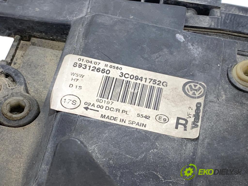 VW PASSAT B6 sedan 2007 125 kW 2.0 TDI 1968 Svetlomet pravy predný XENON 3C0941752G