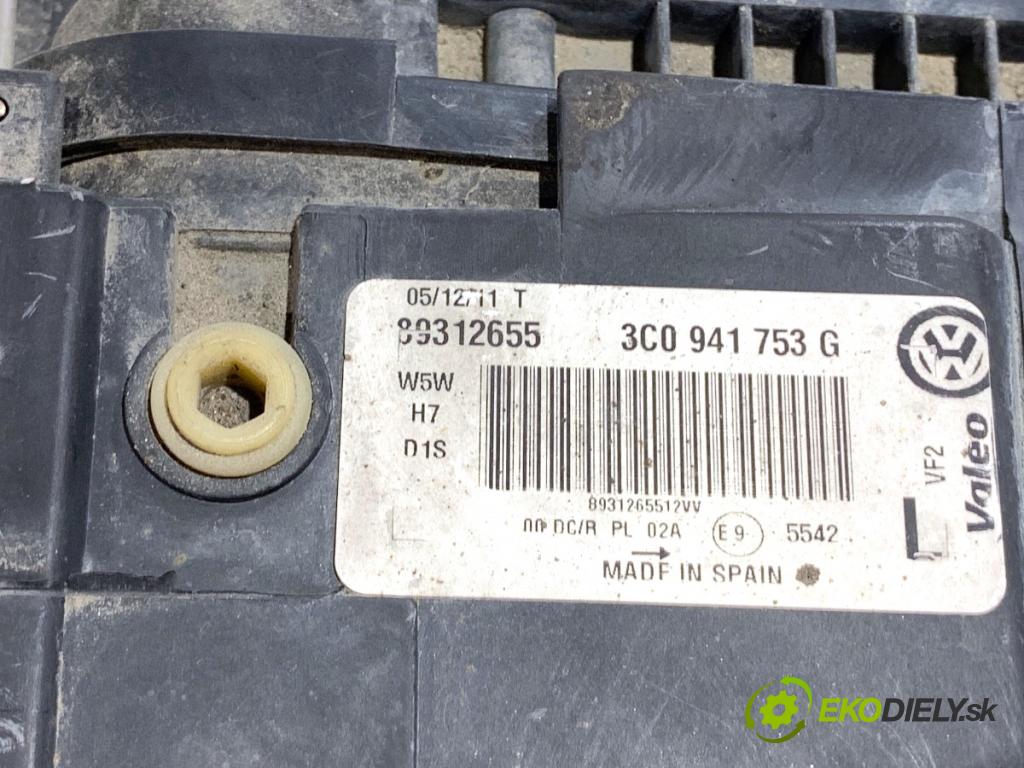 VW PASSAT B6 sedan 2007 125 kW 2.0 TDI 1968 Svetlomet ľavy predný XENON 3C0941753G