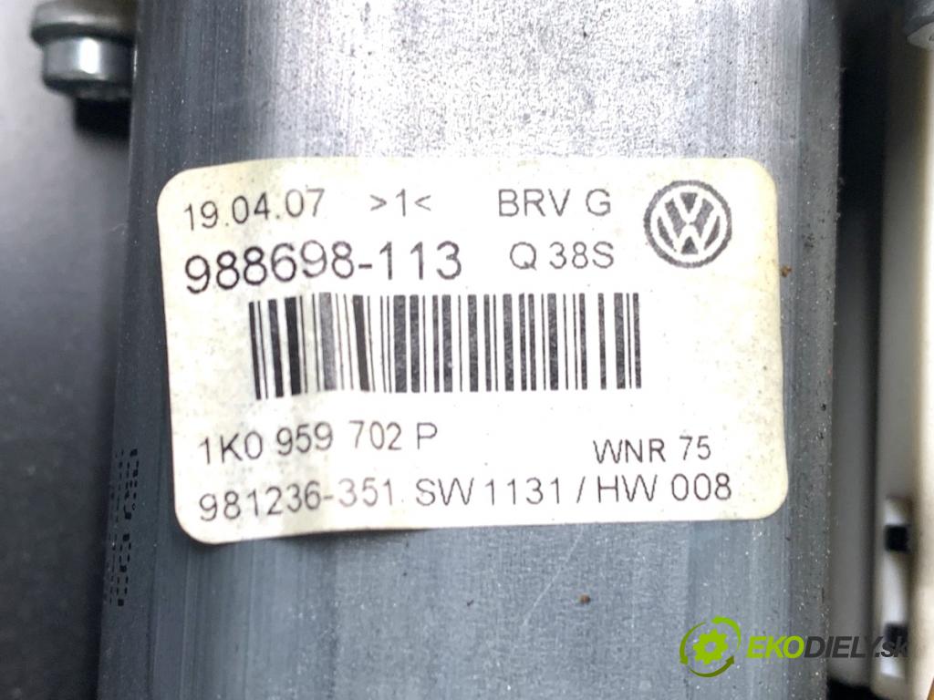 VW PASSAT B6 sedan 2007 125 kW 2.0 TDI 1968 Mechanizmus okna pravy predný 1K0959792L