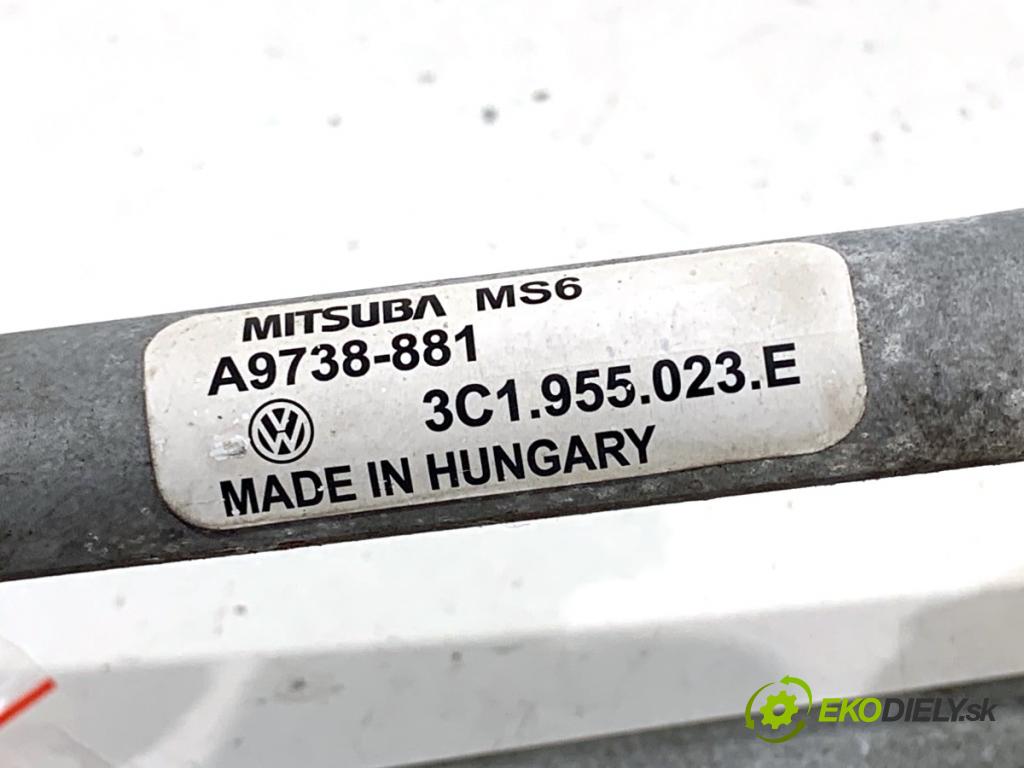 VW PASSAT B6 sedan 2007 125 kW 2.0 TDI 1968 Mechanizmus stieračov predný 3C1955023E (Motorček stieračov predný)