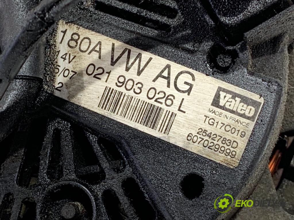 VW PASSAT B6 sedan 2007 125 kW 2.0 TDI 1968 Alternátor 021903026L (Alternátor)
