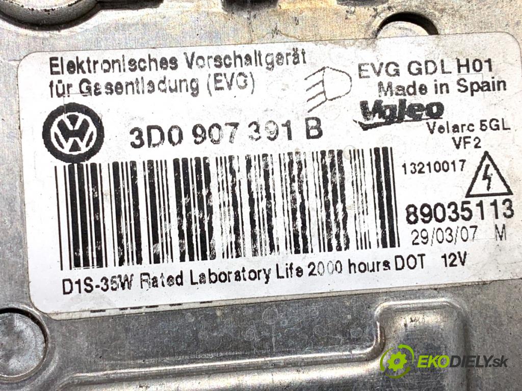 VW PASSAT B6 sedan 2007 125 kW 2.0 TDI 1968 Menič XENON 3D0907391B (Riadiaca jednotka xenónu)