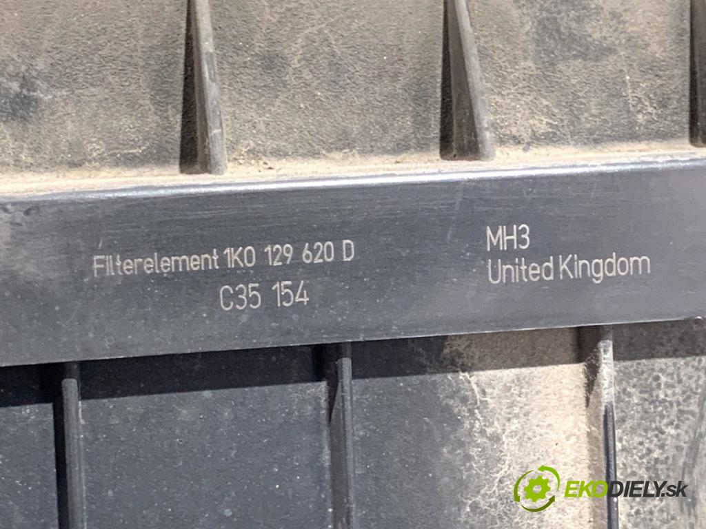 VW GOLF V liftback 2004 103 kW 2.0 TDI 1968 Obal filtra vzduchu 1K0129607S (Obal vzduchového filtra)