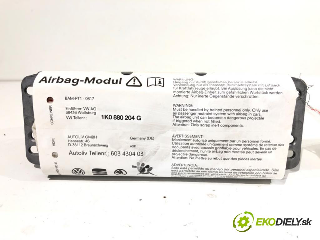VW GOLF V liftback 2004 103 kW 2.0 TDI 1968 AirBag spolujezdce 1K0880204G (Airbag)