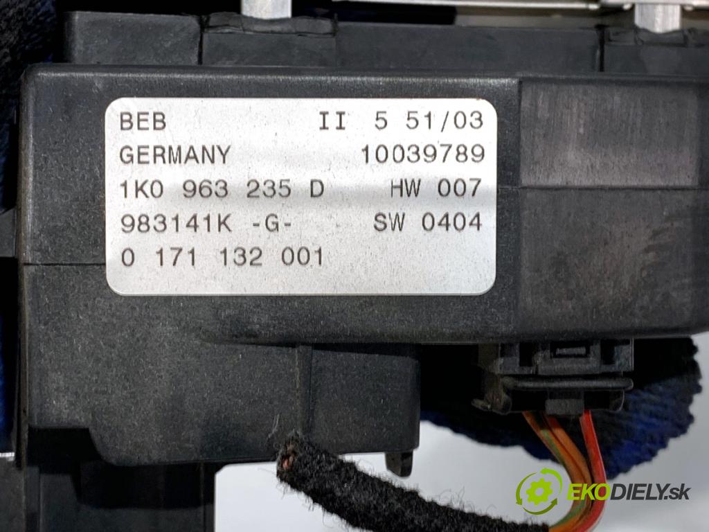 VW GOLF V liftback 2004 103 kW 2.0 TDI 1968 topné těleso radiátor topení elektrická 1K0963235D (Radiátor topení)