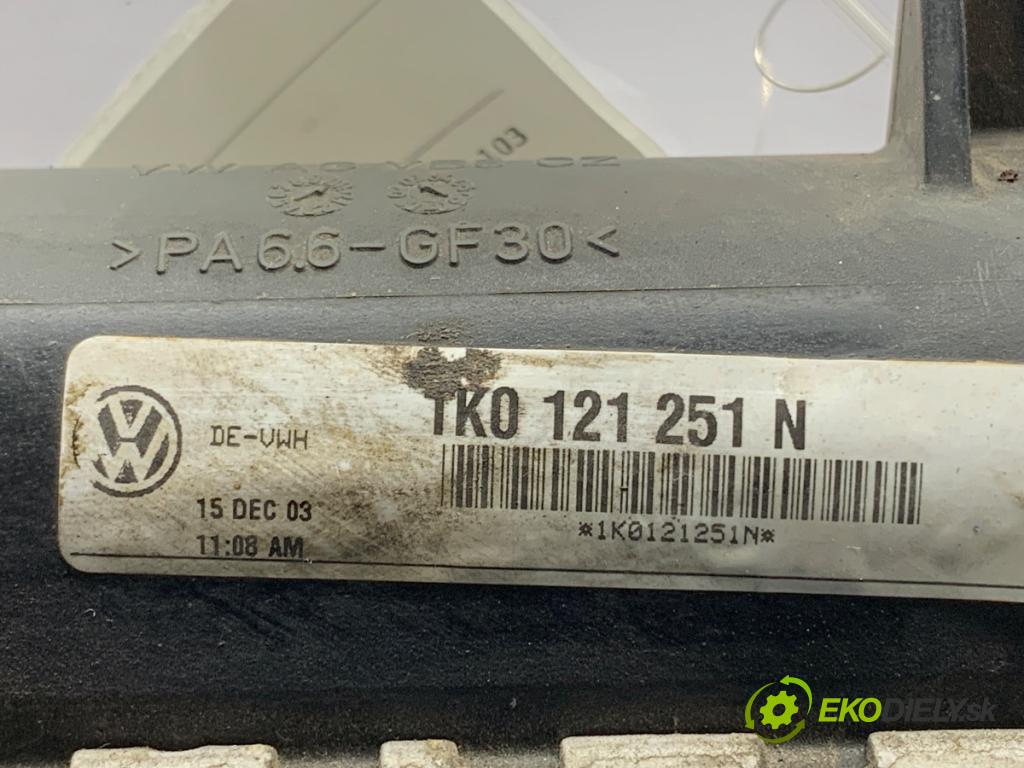 VW GOLF V liftback 2004 103 kW 2.0 TDI 1968 chladič vody 1K0121251N (Vodní chladič)