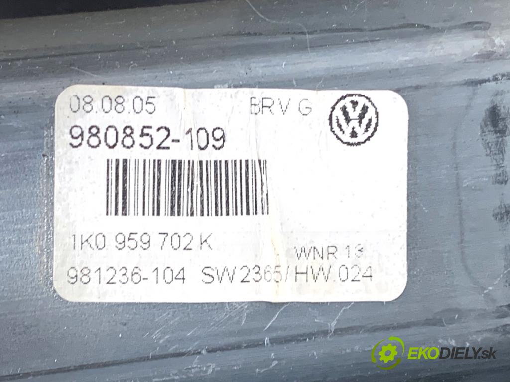 VW PASSAT B6 sedan 2005 103 kW 2.0 TDI 1968 Mechanizmus okna pravy predný 1K0959792G