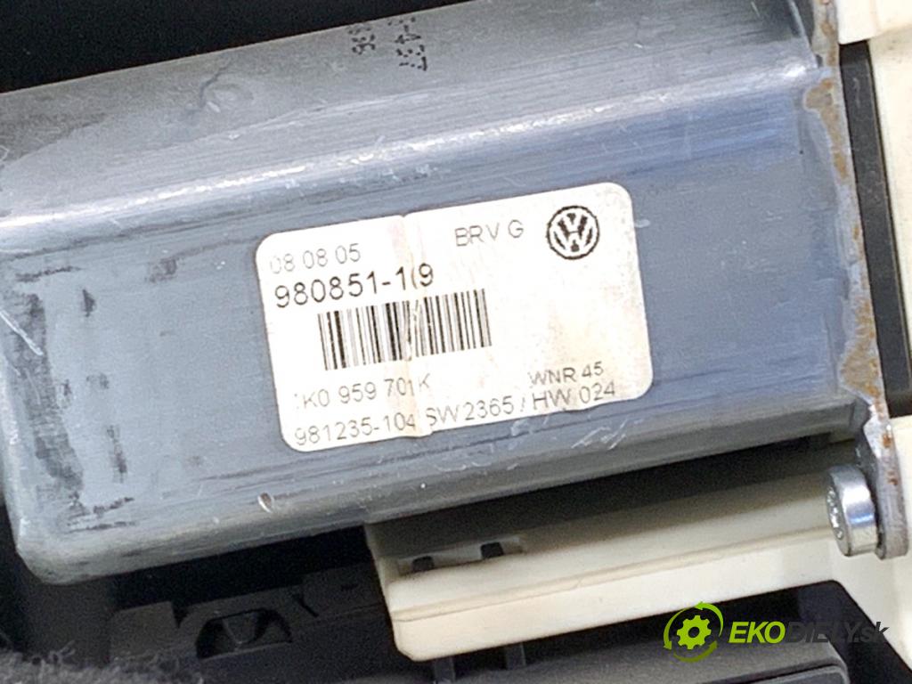 VW PASSAT B6 sedan 2005 103 kW 2.0 TDI 1968 Mechanizmus okna ľavy predný 1K0959793G