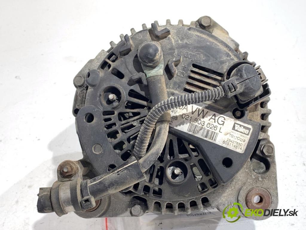VW PASSAT B6 sedan 2005 103 kW 2.0 TDI 1968 Alternátor 021903026L (Alternátor)