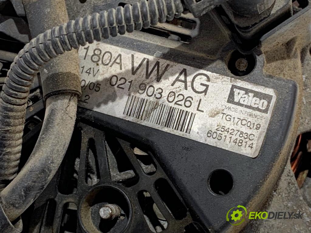 VW PASSAT B6 sedan 2005 103 kW 2.0 TDI 1968 Alternátor 021903026L (Alternátor)