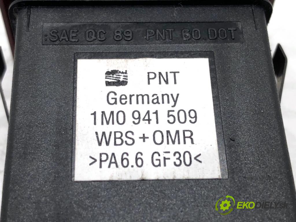 SEAT LEON I liftback 2000 81 kW 1.9 TDI 1896 Spínač svetiel výstražných (núdzových) 1M0941509 (Prepínacie páčky pod volantom)