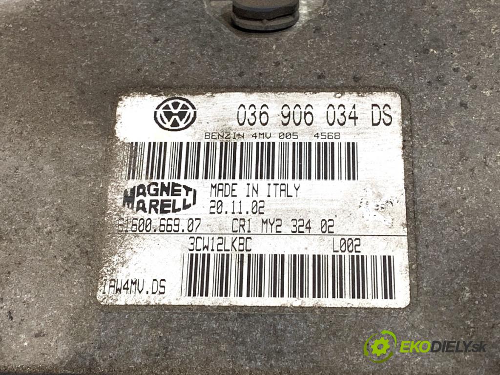 SEAT LEON I liftback 2003 77 kW 1.6 16 V 1598 riadiaca jednotka Motor 036906034DS (Riadiaca jednotka)