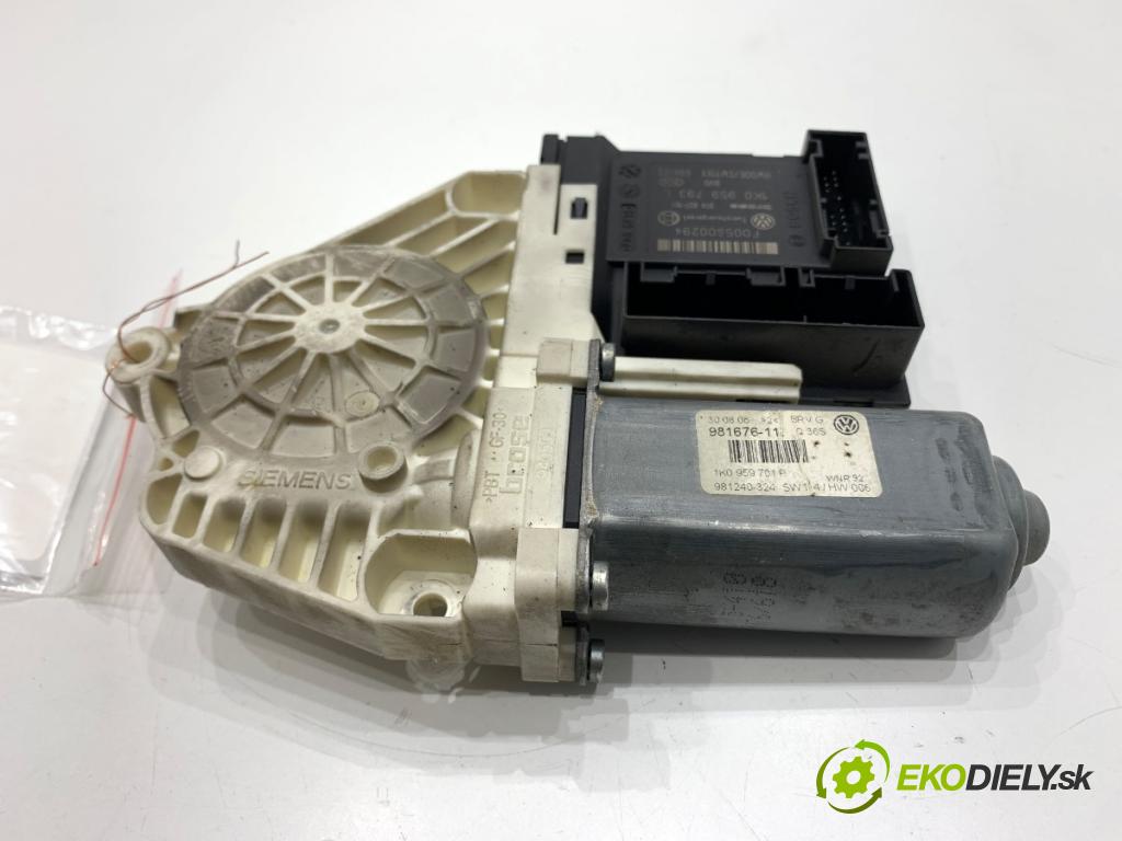 VW PASSAT B6 sedan 2006 77 kW 1.9 TDI 1896 Motor sťahovania okna ľavy predný 1K0959701P 1K0959793L