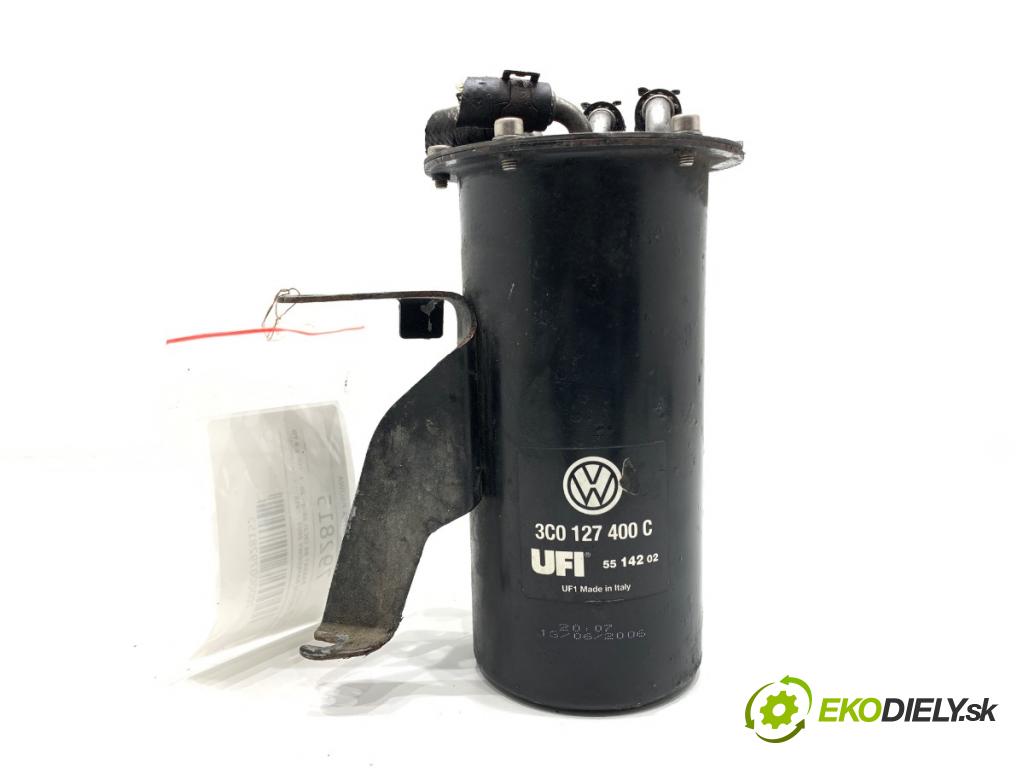 VW PASSAT B6 sedan 2006 77 kW 1.9 TDI 1896 Obal filtra paliva 3C0127400C (Obal palivového filtra)