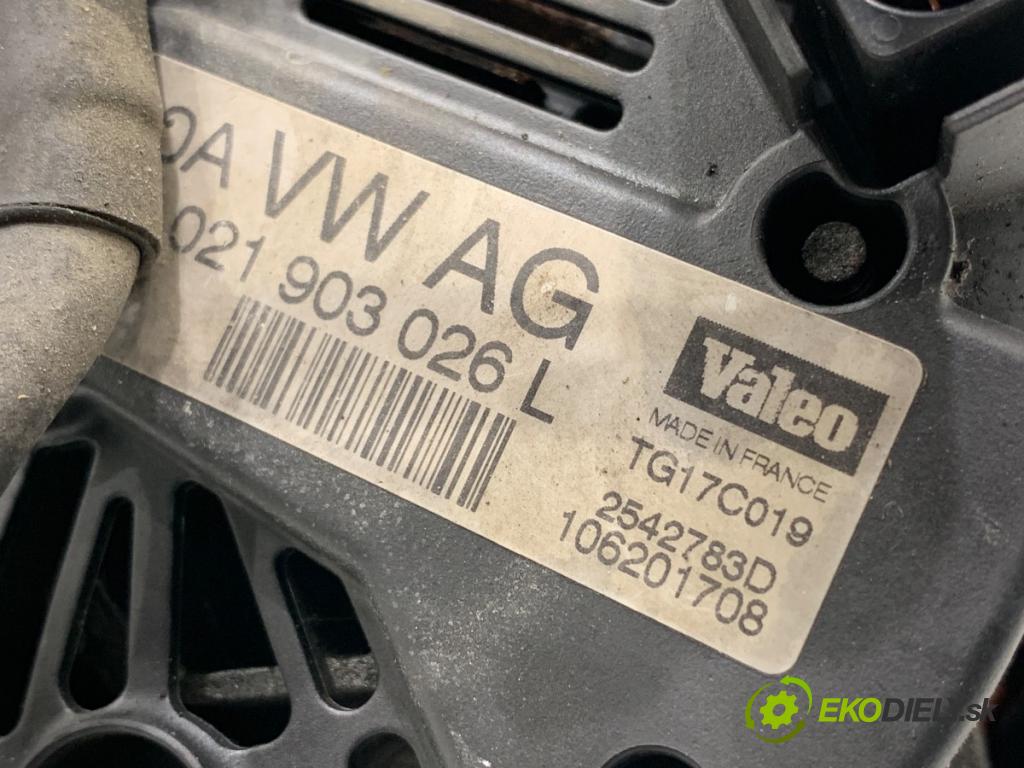 VW PASSAT B6 sedan 2006 77 kW 1.9 TDI 1896 Alternátor 021903026L (Alternátor)