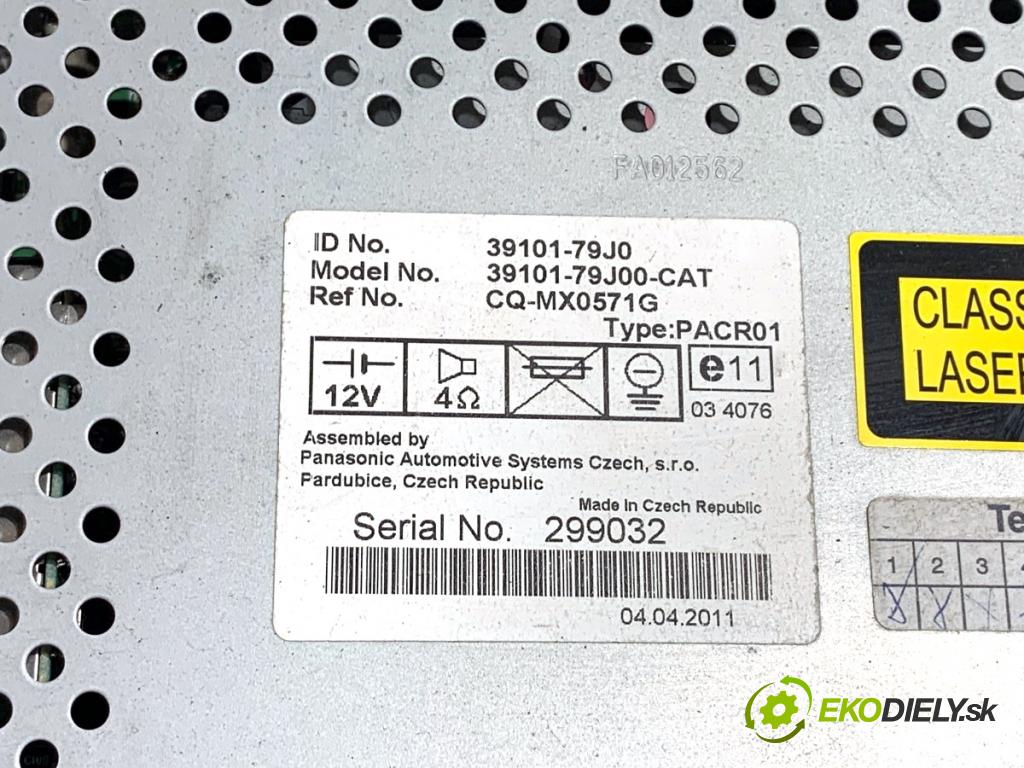 FIAT SEDICI SUV 2011 88 kW 1.6 16V 4x4 1586 RADIO 39101-79J0 (Audio zariadenie)