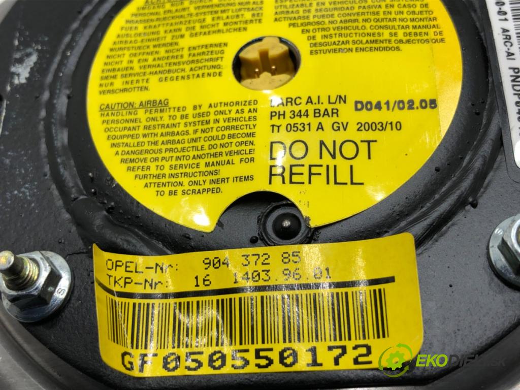 OPEL ZAFIRA A nadwozie wielkoprzestrzenne (MPV) 2005 92 kW 1.8 16V (F75) 1796 AirBag volantu 90437285 (Airbag)
