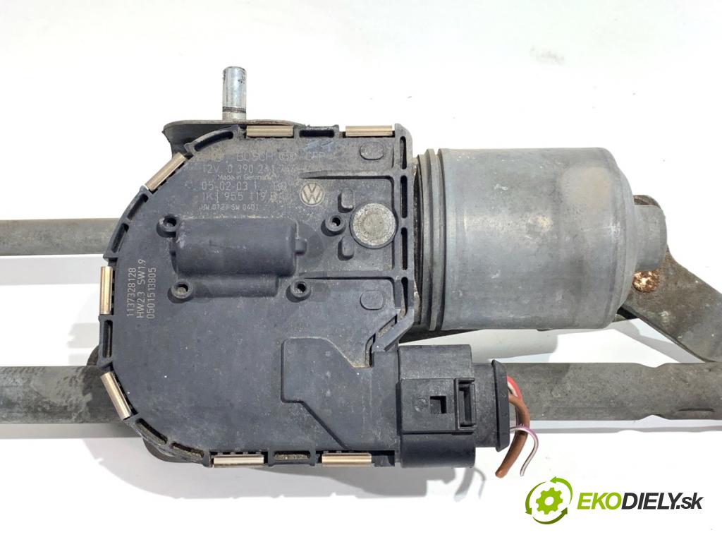 VW GOLF V liftback 2005 66 kW 1.9 TDI 1896 Mechanizmus stieračov predný 1K1955023D (Motorček stieračov predný)
