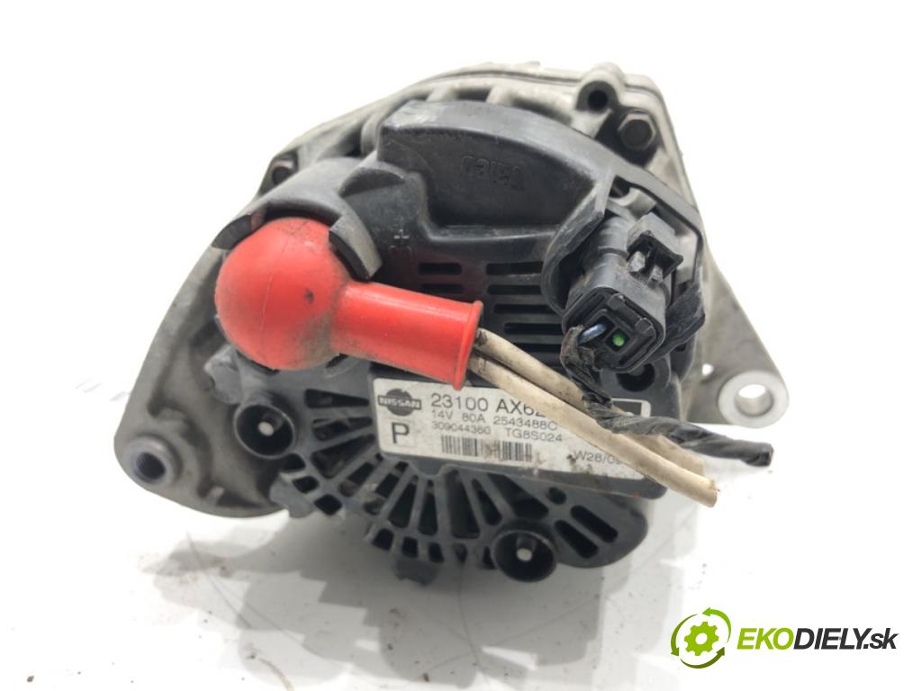 NISSAN MICRA K12 liftback 2009 48 kW 1.2 16V 1240 Alternátor 23100AX62B (Alternátor)