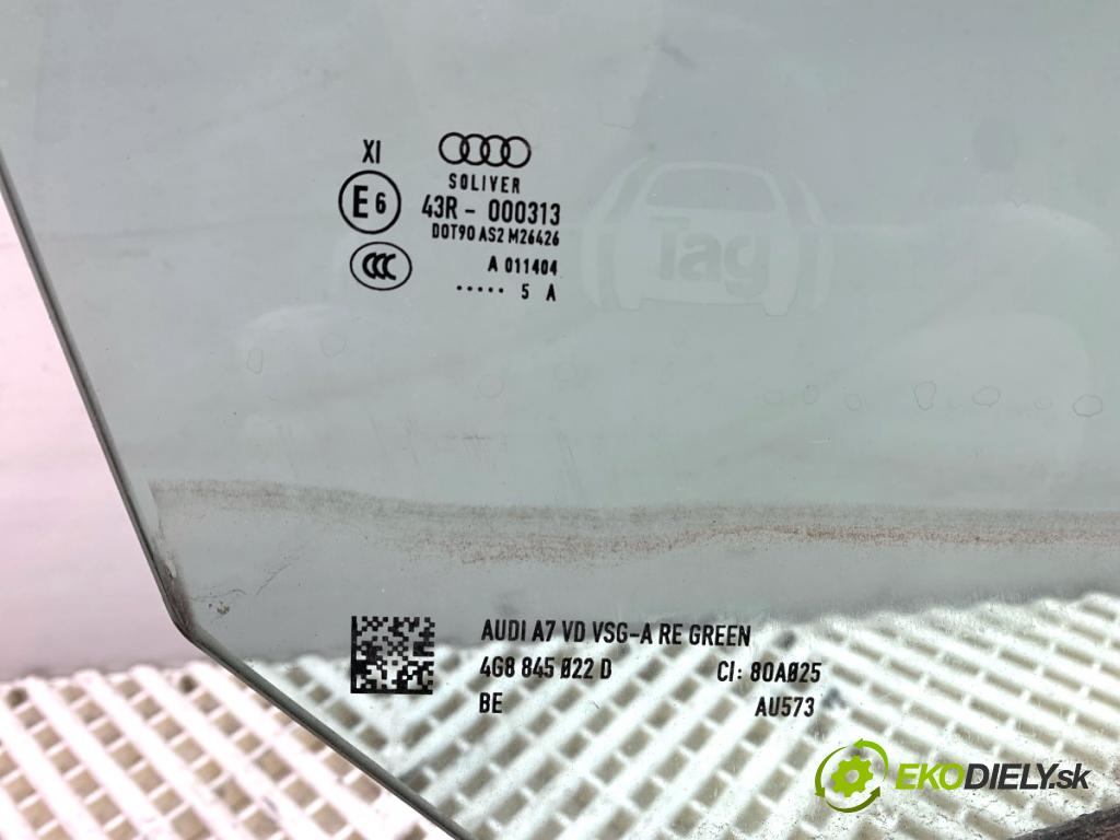 AUDI A7 4G liftback 2012 230 kW 3.0 TDI quattro 2967 Okno pravy predný DVOJNÁSOBNÝ: 4G8845022D