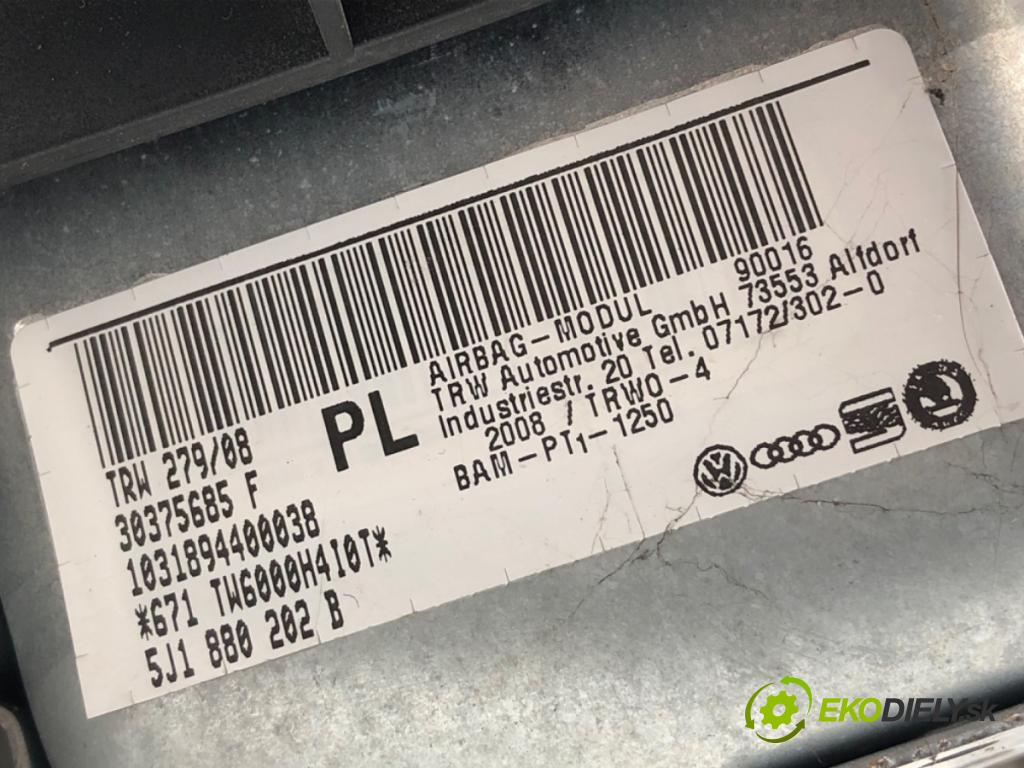 SKODA FABIA II liftback 2008 51 kW 1.2 1198 AirBag spolujezdce 5J1880202B (Airbag)