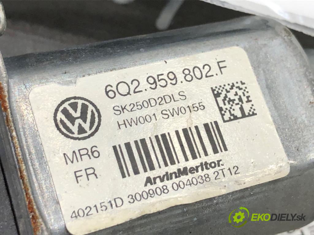 SKODA FABIA II liftback 2008 51 kW 1.2 1198 Mechanizmus okna ľavy predný 6Q2959802F