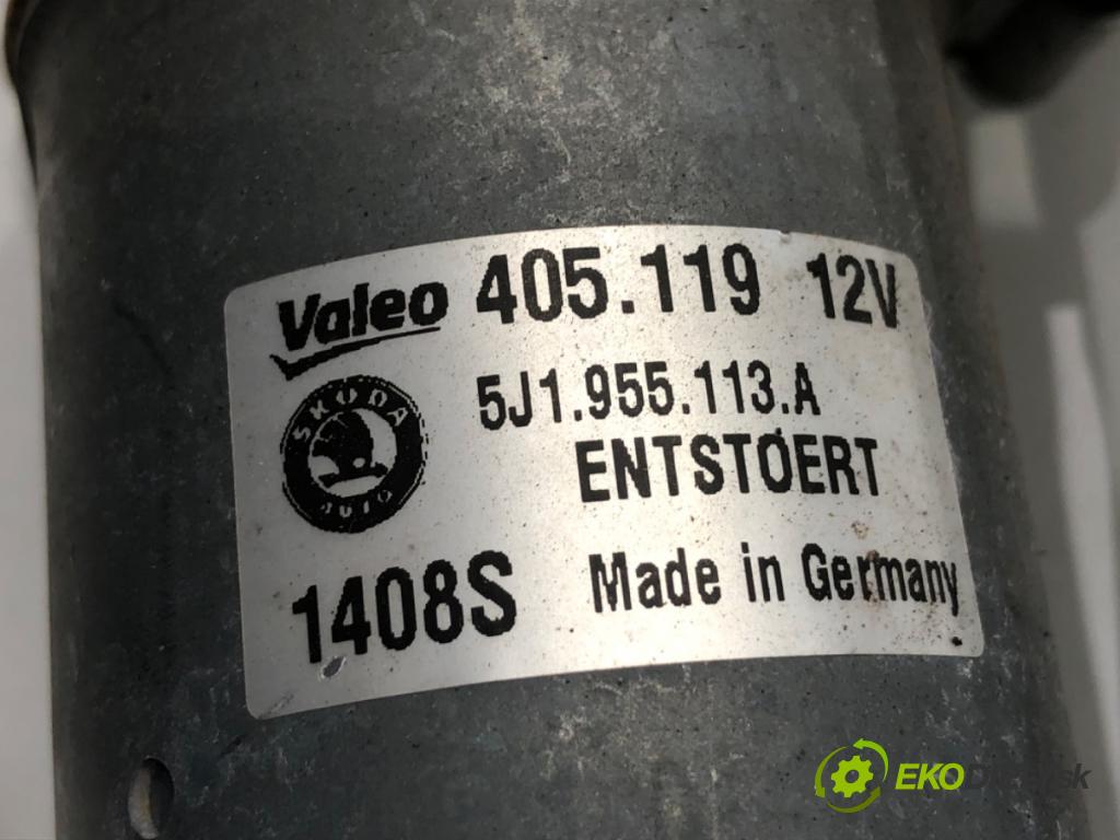 SKODA FABIA II liftback 2008 51 kW 1.2 1198 mechanismus stěračů přední část 5J1955113A (Motorek stěračů přední)