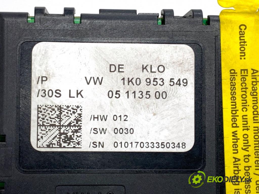VW GOLF V liftback 2004 55 kW 1.4 16V 1390 Snímač uhlu uhlu 1K0953549