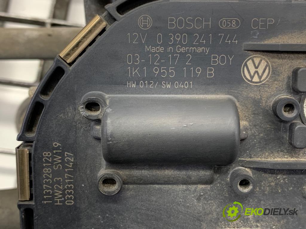 VW GOLF V liftback 2004 55 kW 1.4 16V 1390 Mechanizmus stieračov predný 1K1955023D (Motorček stieračov predný)