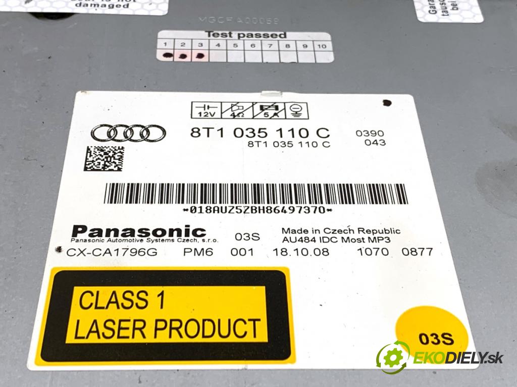 AUDI A4 B8 sedan 2008 132 kW 2.0 TFSI 1984 RADIO 8T1035110C (Audio zariadenie)