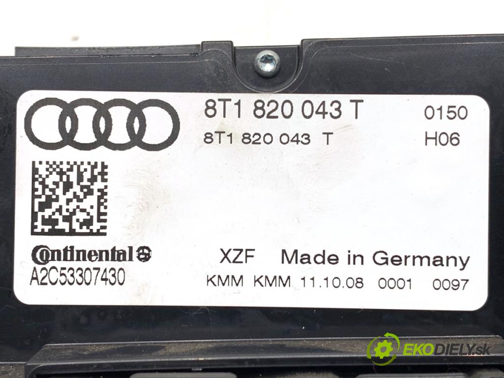 AUDI A4 B8 sedan 2008 132 kW 2.0 TFSI 1984 Panel ovládania kúrenia 8T1820043T (Prepínacie páčky pod volantom)