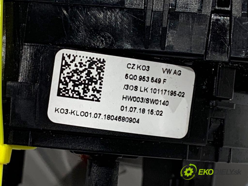 SKODA OCTAVIA III Kombi 2018 85 kW 1.6 TDI 1598 kroužek slimák airbag 5Q0953549F (Airbag)