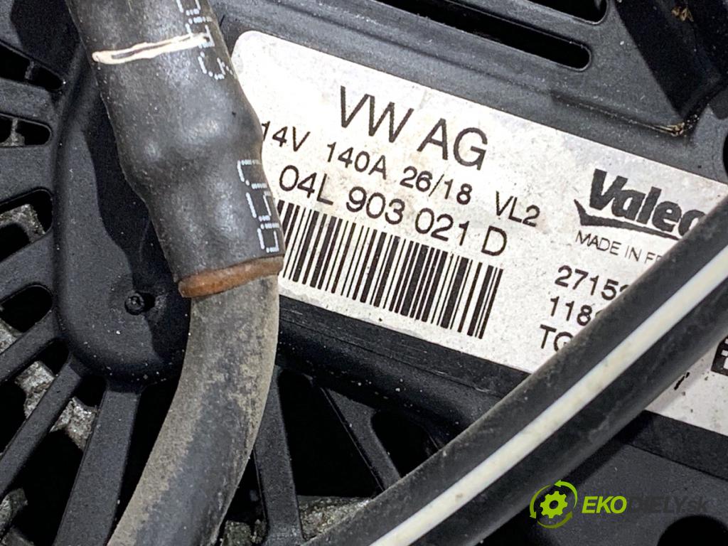 SKODA OCTAVIA III Kombi 2018 85 kW 1.6 TDI 1598 Alternátor 04L903021D (Alternátor)