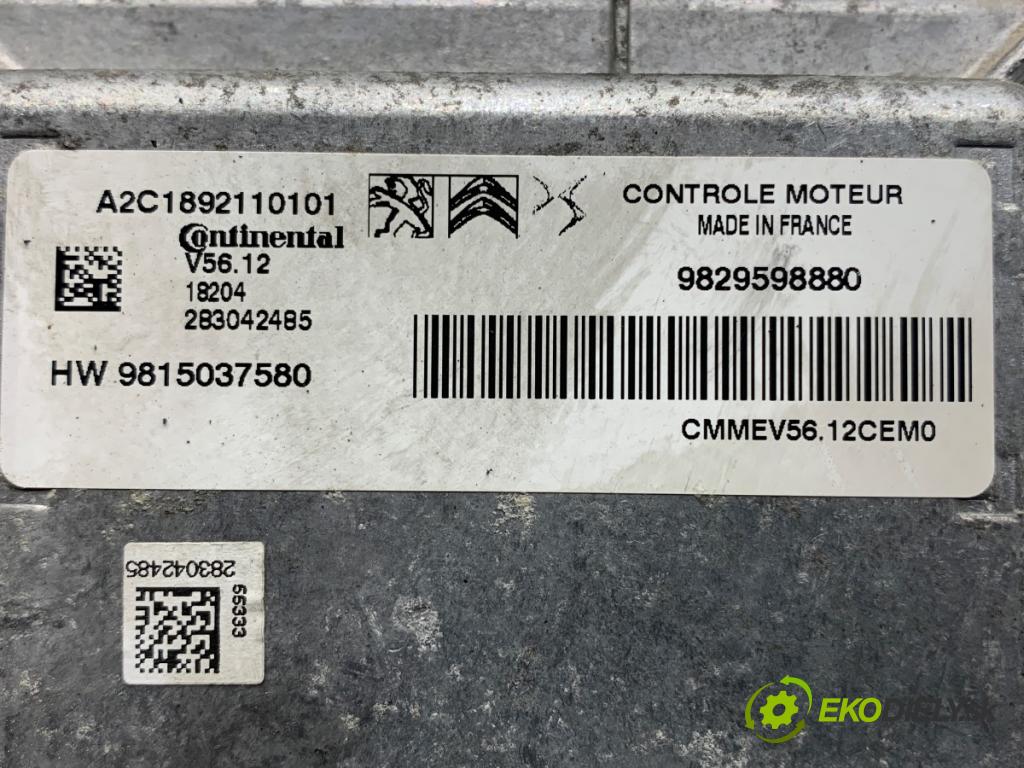 CITROEN C3 III liftback 2018 61 kW 1.2 PureTech 82 1199 riadiaca jednotka Motor 9829598880 (Riadiaca jednotka)