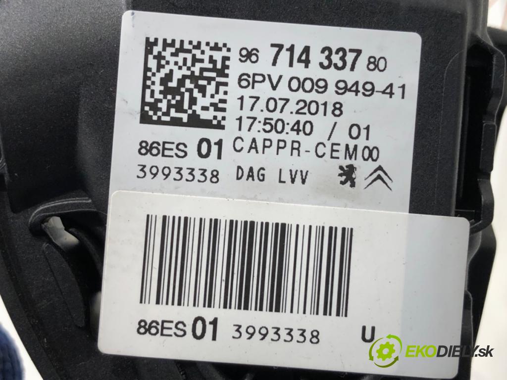 CITROEN C3 III liftback 2018 61 kW 1.2 PureTech 82 1199 Potenciometer plynu 9671433780 (Potenciometer plynového pedálu)