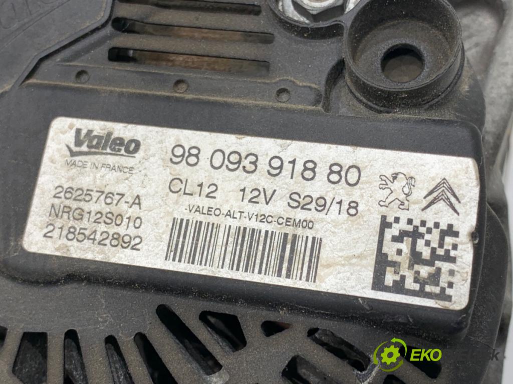 CITROEN C3 III liftback 2018 61 kW 1.2 PureTech 82 1199 Alternátor 9809391880 (Alternátor)