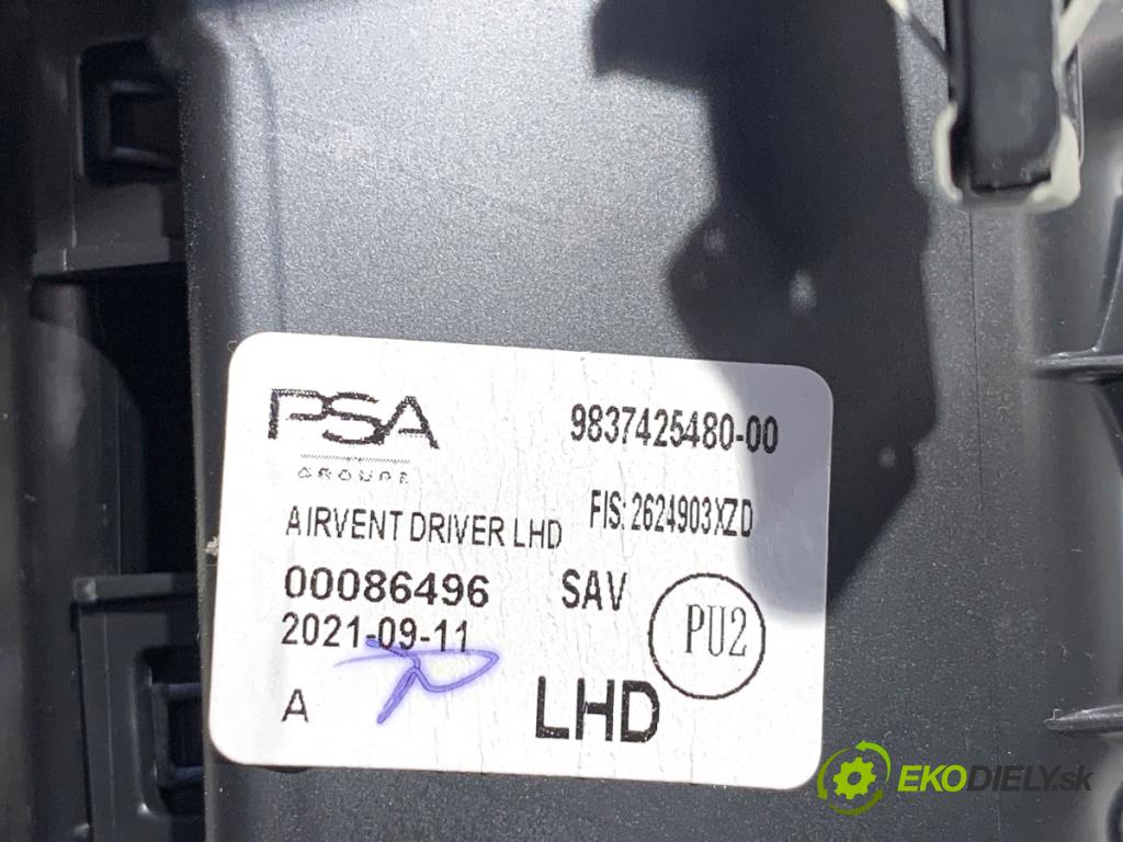 PEUGEOT 308 SW III Kombi 2022 96 kW PureTech 130 (FRHNSL, FRHNST) 1199 lišty kryt 9837425480 (Lišta)