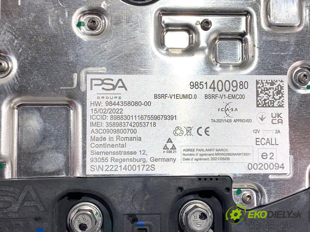 PEUGEOT 308 SW III Kombi 2022 96 kW PureTech 130 (FRHNSL, FRHNST) 1199 ANTENA 9851400980