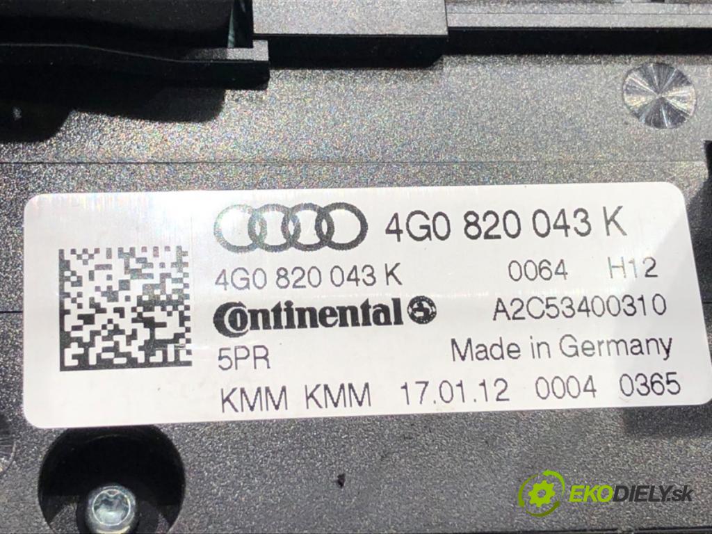 AUDI A7 4G liftback 2012 230 kW 3.0 TDI quattro 2967 Panel ovládania kúrenia 4G0820043K (Prepínacie páčky pod volantom)