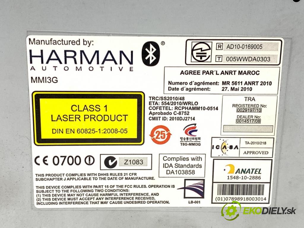 AUDI A7 4G liftback 2012 230 kW 3.0 TDI quattro 2967 RADIO 4G0035670G (Audio zariadenie)