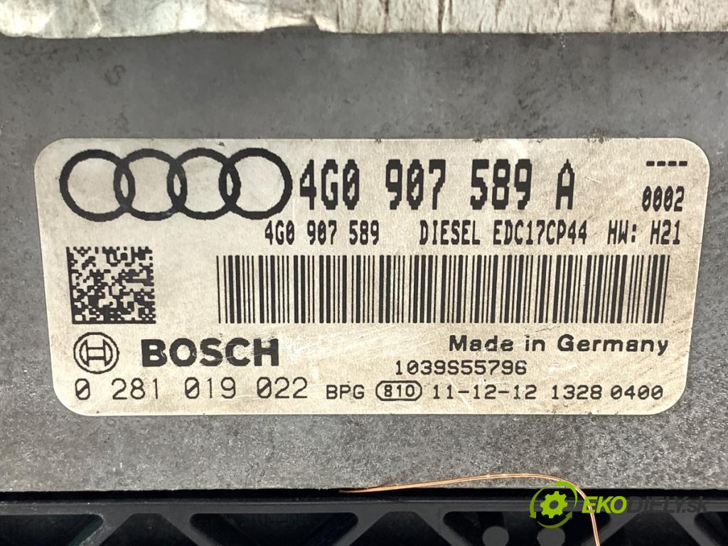 AUDI A7 4G liftback 2012 230 kW 3.0 TDI quattro 2967 riadiaca jednotka Motor 4G0907589A (Riadiaca jednotka)