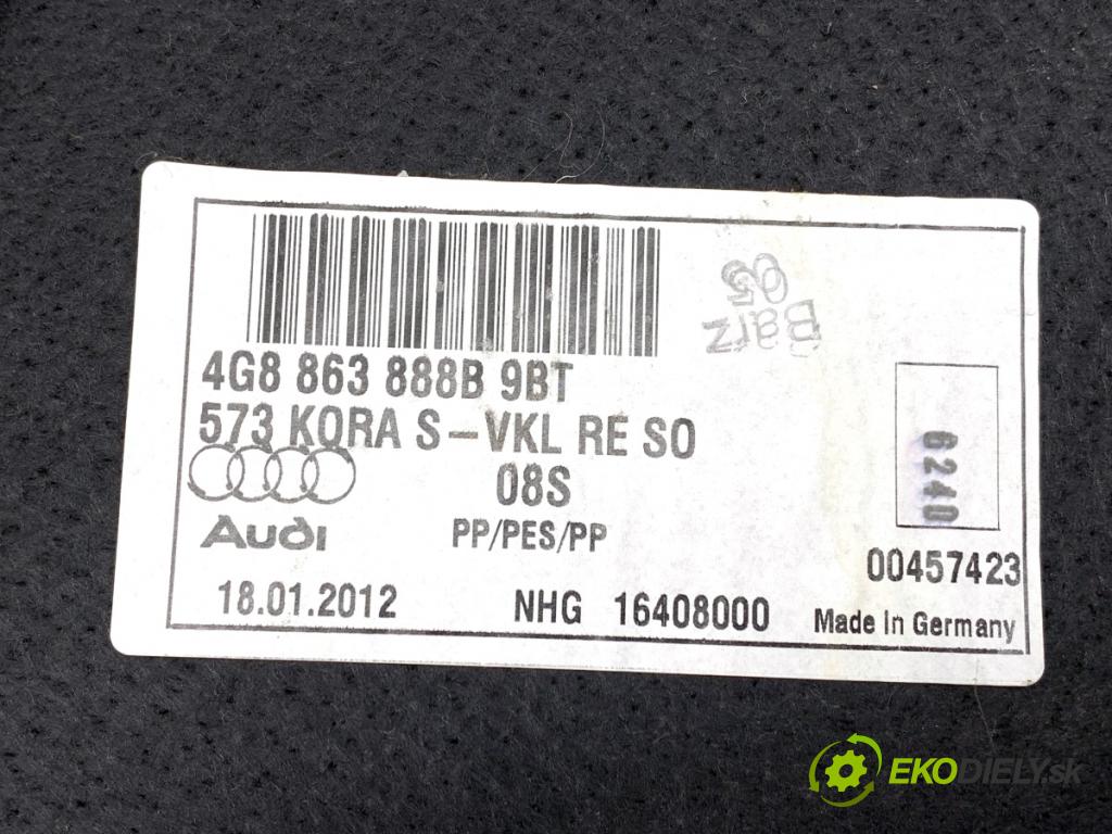 AUDI A7 4G liftback 2012 230 kW 3.0 TDI quattro 2967 čalúnenie kufra pravy 4G8863888B
