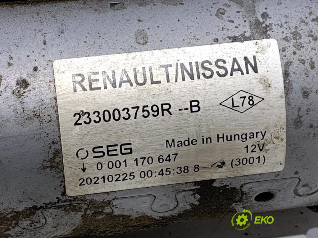 DACIA DUSTER SUV 2021 85 kW 1.5 dCi 115 (HMAD) 1461 startér 233003759R (Startér)