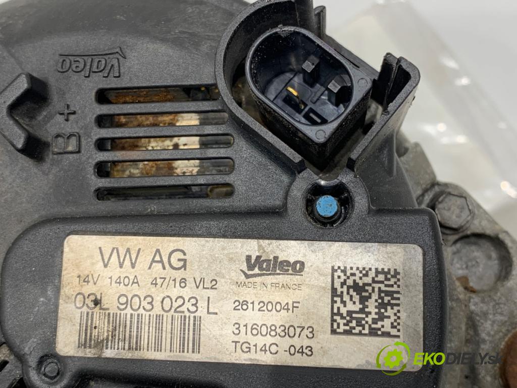 VW GOLF VII liftback 2016 81 kW 1.6 TDI 1598 Alternátor 03L903023L (Alternátor)