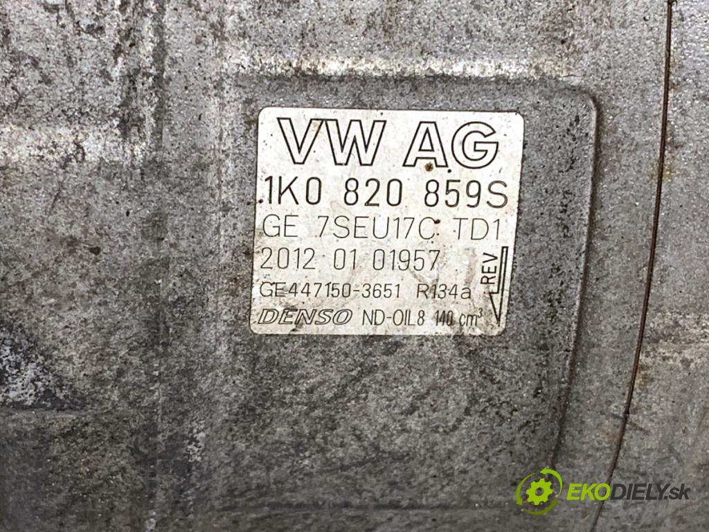 VW CC B7 coupe 2013 147 kW 2.0 TFSI 1984 Kompresor klimatizácie 1K0820859S (Kompresor klimatizácie)