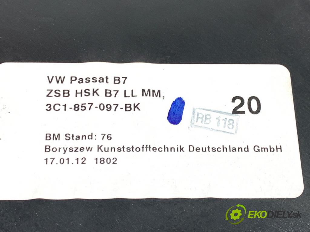 VW CC B7 coupe 2013 147 kW 2.0 TFSI 1984 Priehradka, kastlík spolujazdca 3C1857097BK (Priehradka (kastlík))